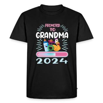 Granny 2024 Granny-to-be 2024 Loading - Men's Premium Organic T-Shirt - black - Front - Nico (187cm)