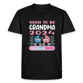 Granny 2024 Granny-to-be 2024 Loading - Men's Premium Organic T-Shirt - black - Front - Nico (187cm)