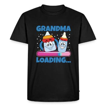 Granny 2024 Granny-to-be 2024 Loading - Men's Premium Organic T-Shirt - black - Front - Nico (187cm)