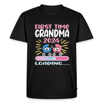 Granny 2024 Granny-to-be 2024 Loading - Men's Premium Organic T-Shirt - black - Front - Nico (187cm)