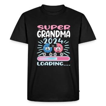 Granny 2024 Granny-to-be 2024 Loading - Men's Premium Organic T-Shirt - black - Front - Nico (187cm)