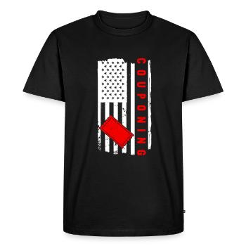 Coupon de points - T-shirt Premium bio Homme - noir - Devant - Nico (187cm)