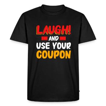 Coupon de points - T-shirt Premium bio Homme - noir - Devant - Nico (187cm)