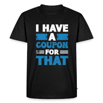 Coupon de points - T-shirt Premium bio Homme - noir - Devant - Nico (187cm)