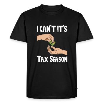 Le bureau des impôts des contribuables paie des impôts - T-shirt Premium bio Homme - noir - Devant - Nico (187cm)