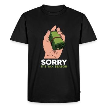 Le bureau des impôts des contribuables paie des impôts - T-shirt Premium bio Homme - noir - Devant - Nico (187cm)