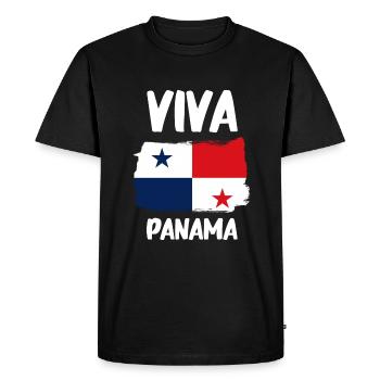 Panama Flag Panamanian Panama Flag - Men's Premium Organic T-Shirt - black - Front - Nico (187cm)