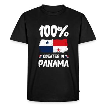 Panama Flag Panamanian Panama Flag - Men's Premium Organic T-Shirt - black - Front - Nico (187cm)