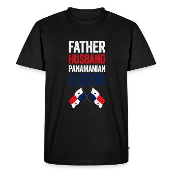 Panama Flag Panamanian Panama Flag - Men's Premium Organic T-Shirt - black - Front - Nico (187cm)