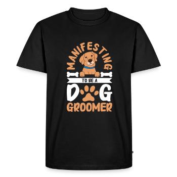 Toiletteur pour chiens et toilettage pour chiens - T-shirt Premium bio Homme - noir - Devant - Nico (187cm)