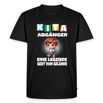 KITA Leavers School Child School Enrollment - Men's Premium Organic T-Shirt - black - Front - Nico (187cm)