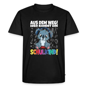 School Child 2024 School Enrollment Back to School - Men's Premium Organic T-Shirt - black - Front - Nico (187cm)