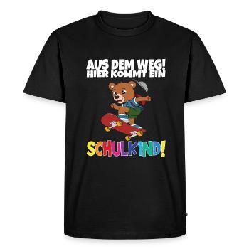 School Child 2024 School Enrollment Back to School - Men's Premium Organic T-Shirt - black - Front - Nico (187cm)
