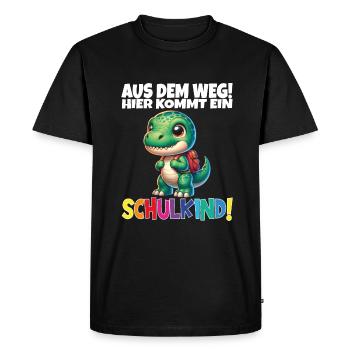 Écolier 2024 entrant à l'école - T-shirt Premium bio Homme - noir - Devant - Nico (187cm)
