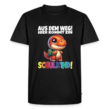 Écolier 2024 entrant à l'école - T-shirt Premium bio Homme - noir - Devant - Nico (187cm)