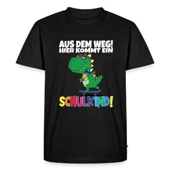 Écolier 2024 entrant à l'école - T-shirt Premium bio Homme - noir - Devant - Nico (187cm)