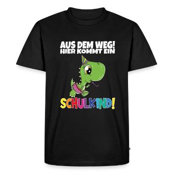 Écolier 2024 entrant à l'école - T-shirt Premium bio Homme - noir - Devant - Nico (187cm)