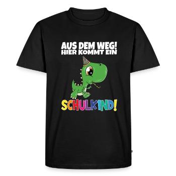 Écolier 2024 entrant à l'école - T-shirt Premium bio Homme - noir - Devant - Nico (187cm)