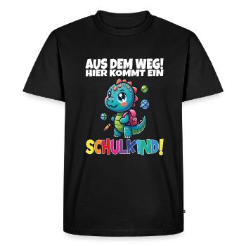 Écolier 2024 entrant à l'école - T-shirt Premium bio Homme - noir - Devant - Nico (187cm)