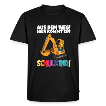 Écolier 2024 entrant à l'école - T-shirt Premium bio Homme - noir - Devant - Nico (187cm)