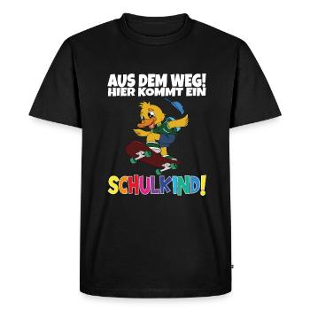 Écolier 2024 entrant à l'école - T-shirt Premium bio Homme - noir - Devant - Nico (187cm)