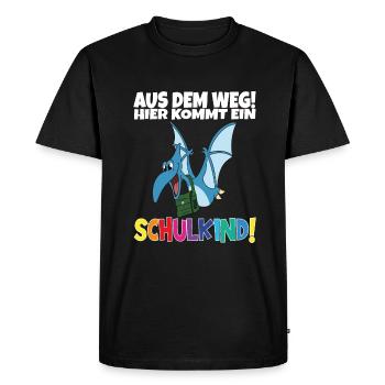 Écolier 2024 entrant à l'école - T-shirt Premium bio Homme - noir - Devant - Nico (187cm)