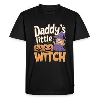 Halloween Witch Daddy's Little Witch - Men's Premium Organic T-Shirt - black - Front - Nico (187cm)