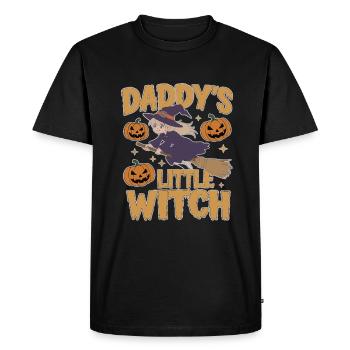 Halloween Witch Daddy's Little Witch - Men's Premium Organic T-Shirt - black - Front - Nico (187cm)