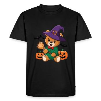 Halloween Teddy Bear Halloween Bear - Men's Premium Organic T-Shirt - black - Front - Nico (187cm)