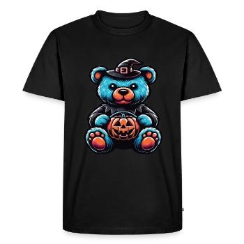 Halloween Teddy Bear Halloween Bear - Men's Premium Organic T-Shirt - black - Front - Nico (187cm)
