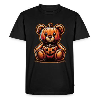 Halloween Teddy Bear Halloween Bear - Men's Premium Organic T-Shirt - black - Front - Nico (187cm)