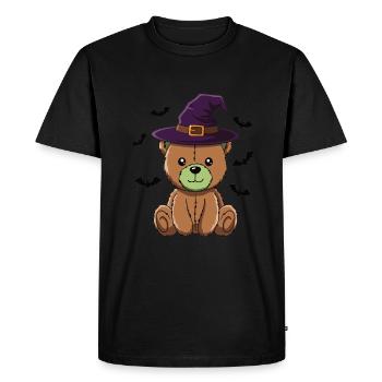Halloween Teddy Bear Halloween Bear - Men's Premium Organic T-Shirt - black - Front - Nico (187cm)