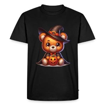 Halloween Teddy Bear Halloween Bear - Men's Premium Organic T-Shirt - black - Front - Nico (187cm)