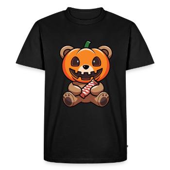 Halloween Teddy Bear Halloween Bear - Men's Premium Organic T-Shirt - black - Front - Nico (187cm)