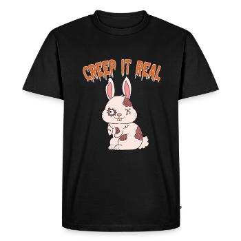 Mignon Halloween Fantôme Halloween - T-shirt Premium bio Homme - noir - Devant - Nico (187cm)