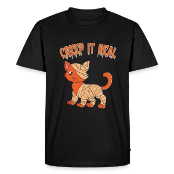 Cute Halloween Ghost Halloween - Men's Premium Organic T-Shirt - black - Front - Nico (187cm)