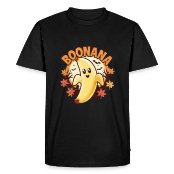 Halloween Boonana Halloween Fantôme - T-shirt Premium bio Homme - noir - Devant - Nico (187cm)