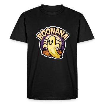 Halloween Boonana Halloween Fantôme - T-shirt Premium bio Homme - noir - Devant - Nico (187cm)