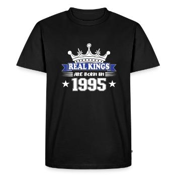Cadeau d’anniversaire 1995 Millésime 1995 - T-shirt Premium bio Homme - noir - Devant - Nico (187cm)