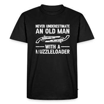 Vorderlader Chargement par la bouche à chargement par la bouche - T-shirt Premium bio Homme - noir - Devant - Nico (187cm)