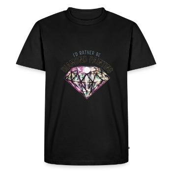 Peinture au diamant Diamond Painter - T-shirt Premium bio Homme - noir - Devant - Nico (187cm)