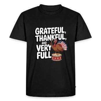 Funny Thanksgiving Turkey - Men's Premium Organic T-Shirt - black - Front - Nico (187cm)