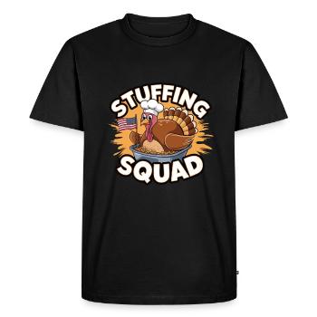 Dinde drôle de Thanksgiving - T-shirt Premium bio Homme - noir - Devant - Nico (187cm)
