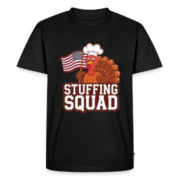 Dinde drôle de Thanksgiving - T-shirt Premium bio Homme - noir - Devant - Nico (187cm)