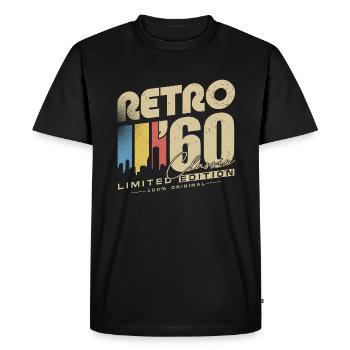 Rétro des années 1960 Classique Vintage Cadeau d’anniversaire - T-shirt Premium bio Homme - noir - Devant - Nico (187cm)