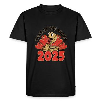 Année Chinoise 2025 Année du Serpent - T-shirt Premium bio Homme - noir - Devant - Nico (187cm)