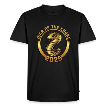 Année Chinoise 2025 Année du Serpent - T-shirt Premium bio Homme - noir - Devant - Nico (187cm)