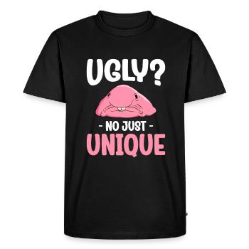 Funny Blobfish Cute Blobfish - Men's Premium Organic T-Shirt - black - Front - Nico (187cm)