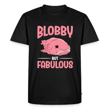 Funny Blobfish Cute Blobfish - Men's Premium Organic T-Shirt - black - Front - Nico (187cm)