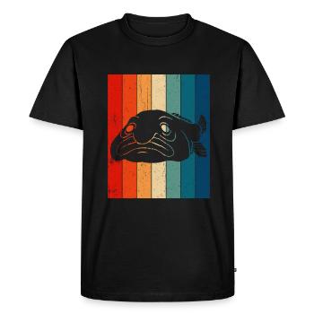 Funny Blobfish Cute Blobfish - Men's Premium Organic T-Shirt - black - Front - Nico (187cm)